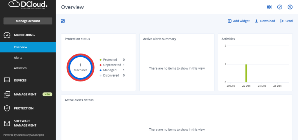 Management Console DBackup