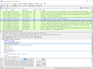 Tampilan aplikasi wireshark