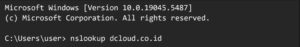 Contoh penggunaan nslookup