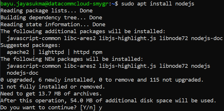 Langkah Mudah Instal Node.js di Ubuntu 2