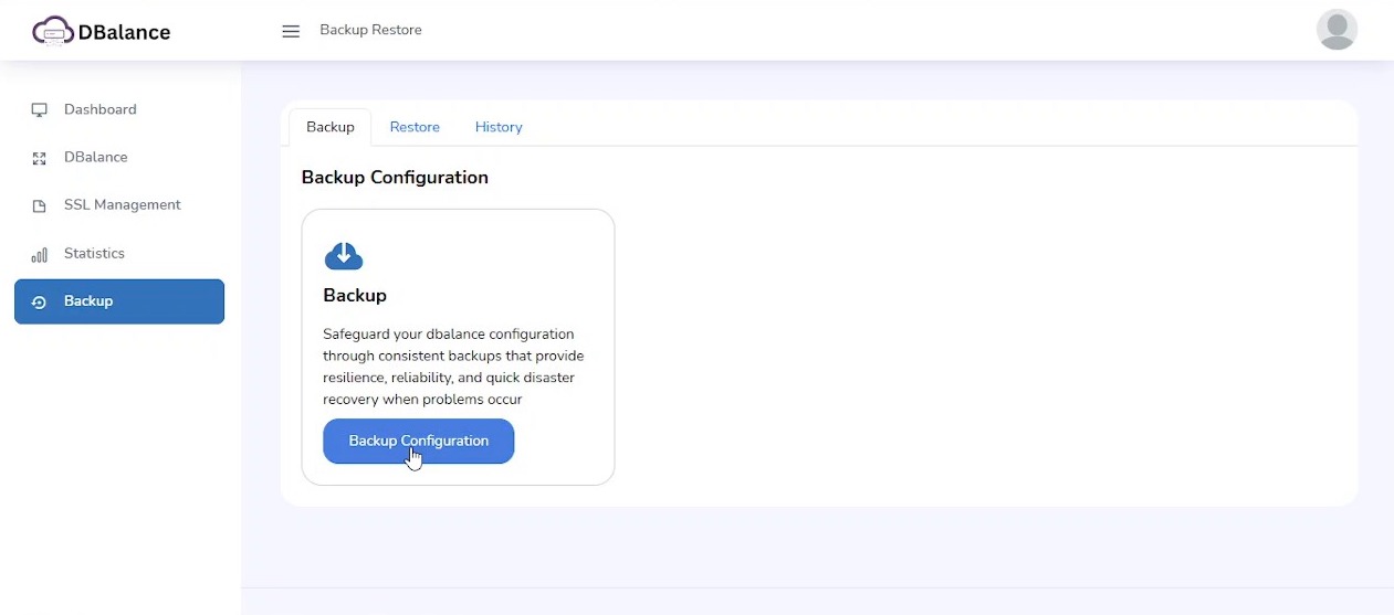 DBalance Backup layout