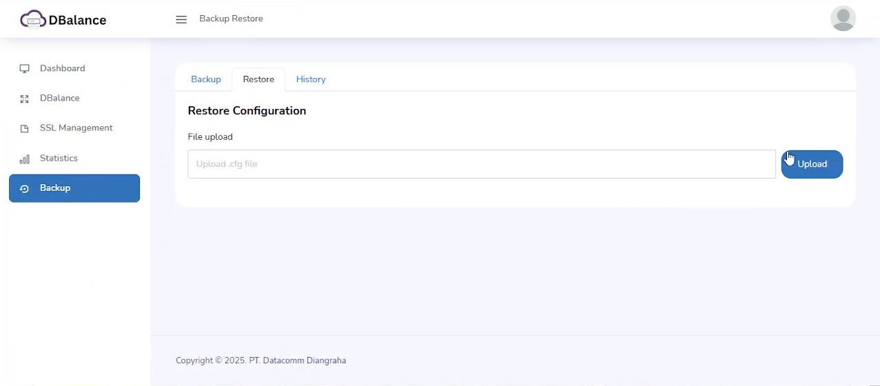 DBalance Restore layout