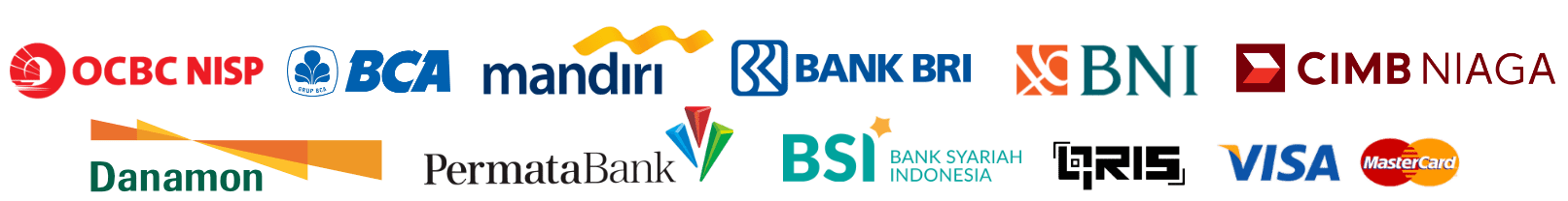 Menerima pembayaran Bank logo